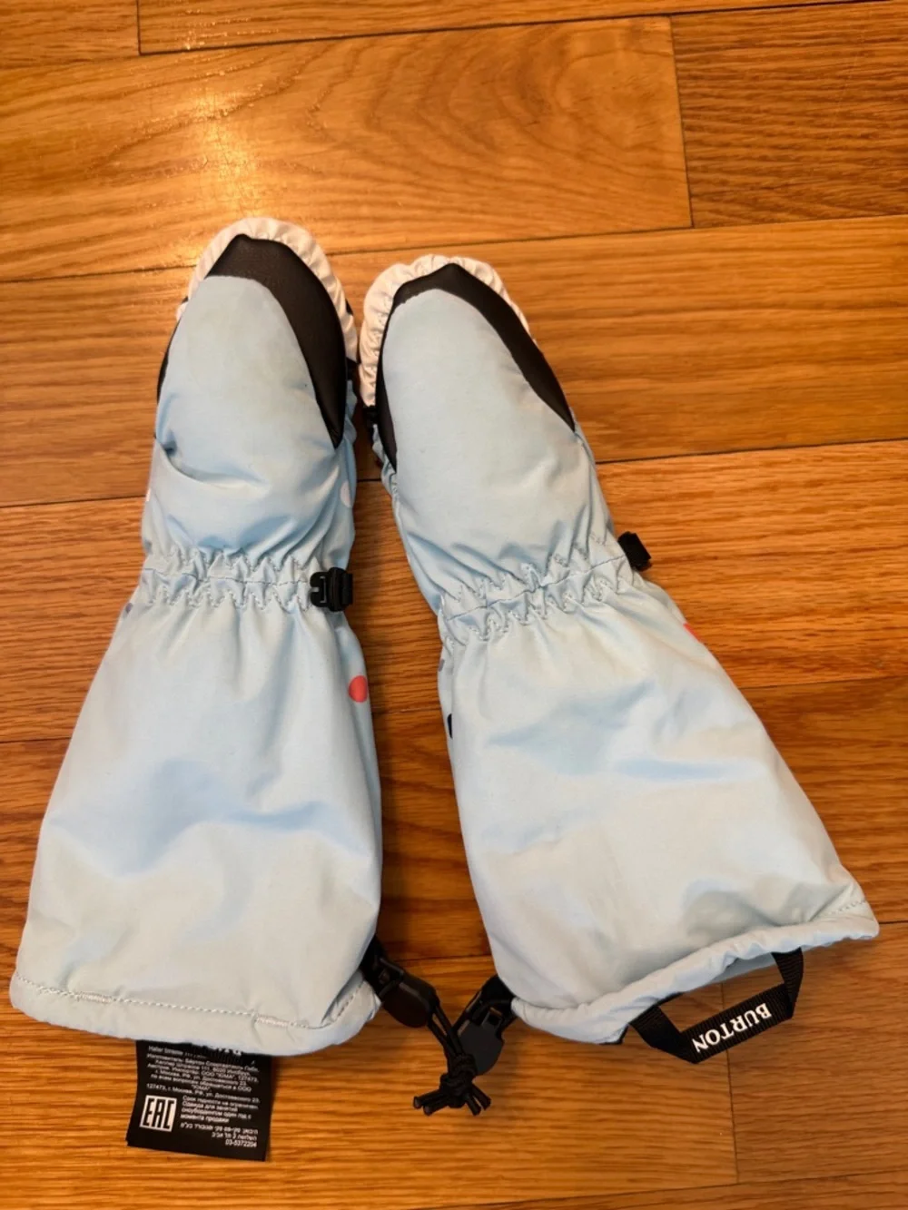 Burton Light Blue Penguin Dot Kids Mittens 2T